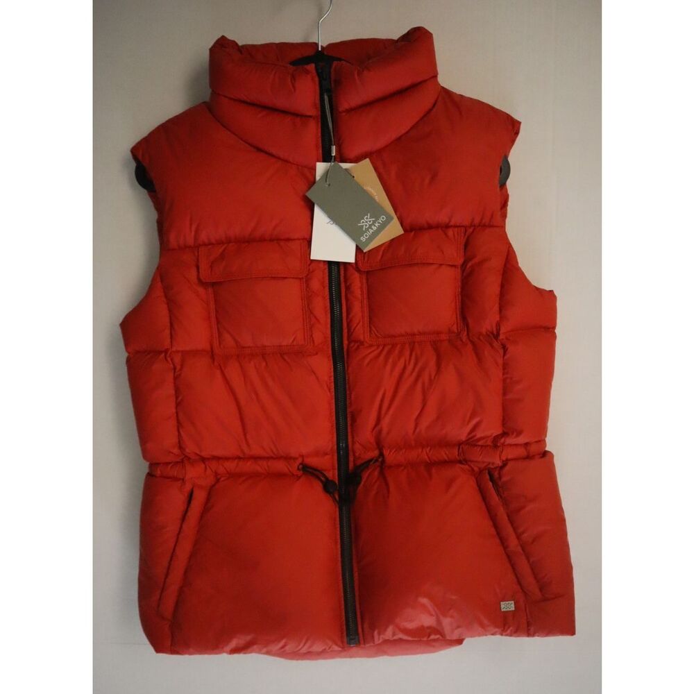 Soia & Kyo Women's Sz M Spice Orange Deanna Down Relaxed Fit Puffer Vest - Picture 10 of 15